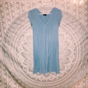 blue criss cross dress